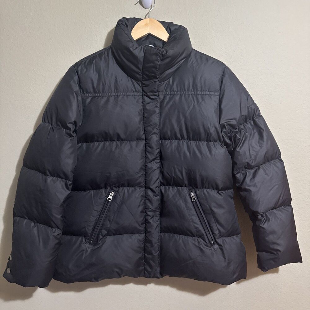 Tommy Hilfiger Women’s Puffer Down Jacket Black - Zips-Buttons - Pockets - Large